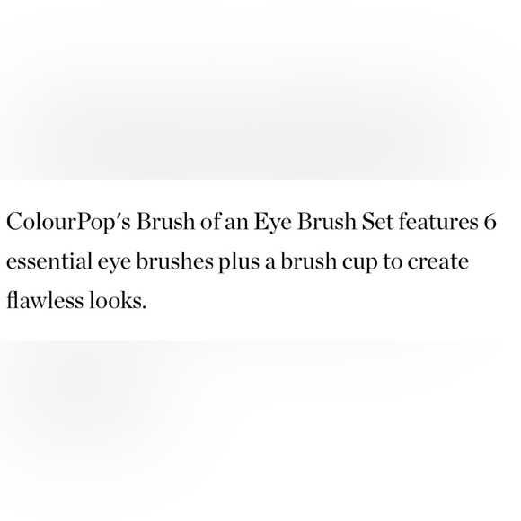 $13❤️🔥 LAST 1! Colourpop Brush of an Eye Brush Set w/ Holder🪞 NEW IN BOX - Picture 5 of 6